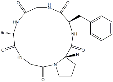 cyclo(glycyl-prolyl-phenylalanyl-glycyl-alanyl) Struktur