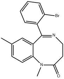 6-(3-ブロモフェニル)-3,4-ジヒドロ-1,8-ジメチル-1,5-ベンゾジアゾシン-2(1H)-オン 化學(xué)構(gòu)造式