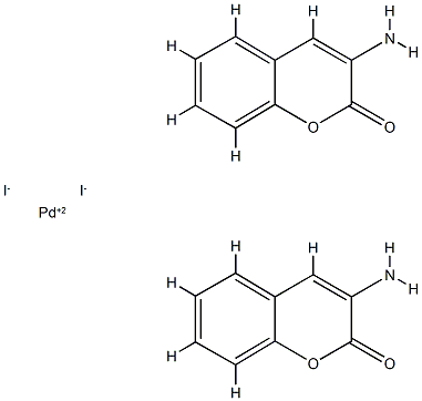 PALLADIUM(II),BIS(2-OXO-2H-1-BENZOPYRAN-3-YLAMMINE)DIIODO-,(Z) Struktur