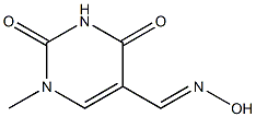 5-Pyrimidinecarboxaldehyde,1,2,3,4-tetrahydro-1-methyl-2,4-dioxo-,5-oxime, Struktur