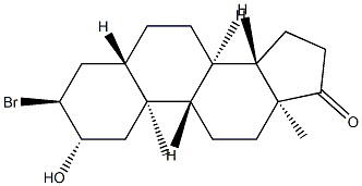 3α-Bromo-2β-hydroxy-5α-androstan-17-one Struktur