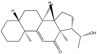 (20R)-20-Hydroxy-5α-pregn-9(11)-en-12-one Struktur