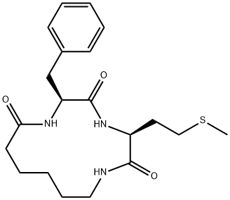 cyclo(phenylalanylmethionine-epsilon-aminohexanoic acid) Struktur