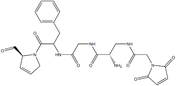 cyclo(glycyl-phenylalanyl-prolyl-N(beta)-(N-maleoylglycyl)-alpha,beta-diaminopropanoyl) Struktur