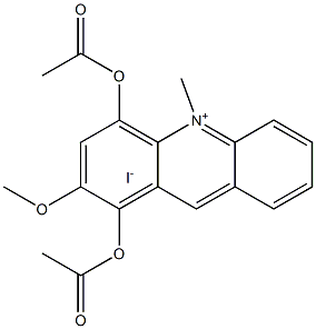 Iodure de diacetoxy-1,4 methoxy-2 methyl-10 acridinium [French] Struktur