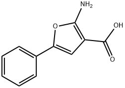 3-Furancarboxylicacid,2-amino-5-phenyl-(9CI) Struktur