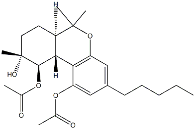 1,2-dihydroxyhexahydrocannabinol acetate Struktur