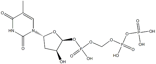 5-(hydroxymethyl-O-pyrophosphoryl)deoxyuridylate Struktur