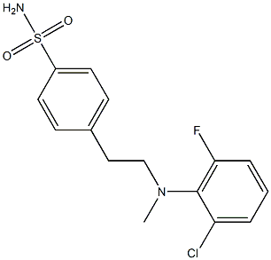 4-{2-[(2-chloro-6-fluorobenzyl)amino]ethyl}benzenesulfonamide Struktur