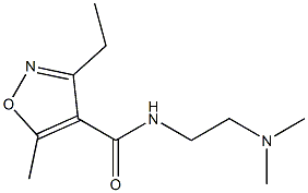 4-Isoxazolecarboxamide,N-[2-(dimethylamino)ethyl]-3-ethyl-5-methyl-(9CI) Struktur