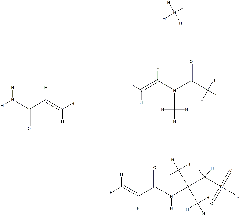 1-Propanesulfonic acid, 2-methyl-2-[(1-oxo-2-propenyl)amino]-, monoammonium salt, polymer with N-ethenyl-N-methylacetamide and 2-propenamide Struktur