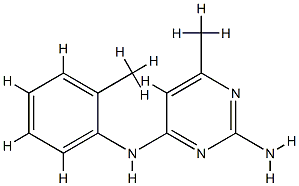 2,4-Pyrimidinediamine,6-methyl-N4-(2-methylphenyl)-(9CI) Struktur