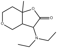 4H-Furo[3,2-c]pyran-2(3H)-one,3-(diethylamino)tetrahydro-7a-methyl-(9CI) Struktur