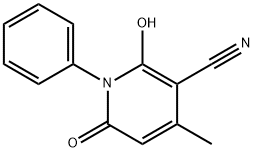 3-Pyridinecarbonitrile,1,6-dihydro-2-hydroxy-4-methyl-6-oxo-1-phenyl-(9CI) Struktur