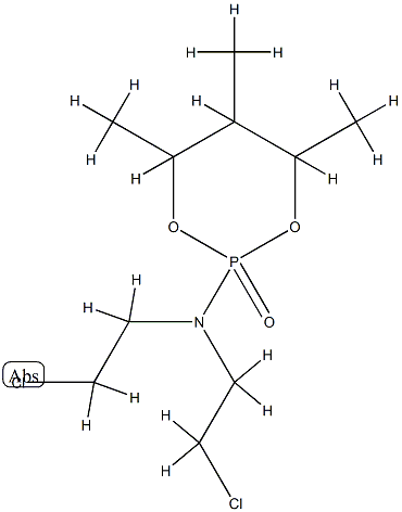 N,N-bis(2-chloroethyl)-4,5,6-trimethyl-2-oxo-1,3-dioxa-2$l^{5}-phospha cyclohexan-2-amine Struktur