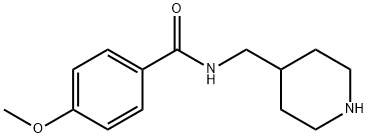 4-methoxy-N-(piperidin-4-ylmethyl)benzamide Struktur