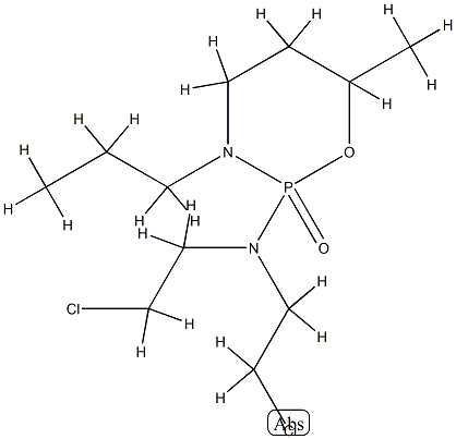 N,N-bis(2-chloroethyl)-6-methyl-2-oxo-3-propyl-1-oxa-3-aza-2$l^{5}-pho sphacyclohexan-2-amine Struktur