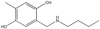 1,4-Benzenediol,1-[(butylamino)methyl]-5-methyl-(9CI) Struktur