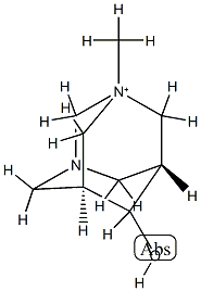 3-Aza-1-azoniatricyclo[3.3.1.13,7]decane,6-hydroxy-1-methyl-, Struktur