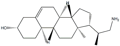 22-amino-23,24-bisnor-5-cholen-3-ol Struktur