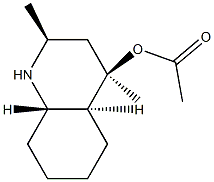 4-Quinolinol,decahydro-2,4-dimethyl-,acetate(ester),(2alpha,4alpha,4abta,8aalpha)-(9CI) Struktur