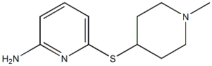 2-Pyridinamine,6-[(1-methyl-4-piperidinyl)thio]-(9CI) Struktur