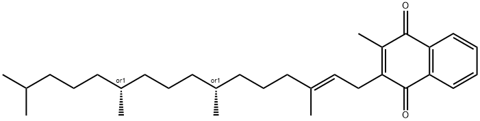 [R*,R*-(E)]-(±)-2-methyl-3-(3,7,11,15-tetramethylhexadec-2-enyl)-1,4-naphthoquinone  Struktur