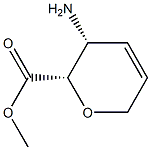 D-threo-Hex-4-enonic acid, 3-amino-2,6-anhydro-3,4,5-trideoxy-, methyl ester Struktur