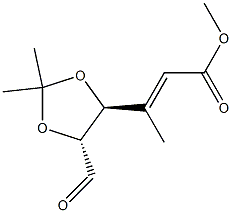 L-threo-Hex-4-enuronic acid, 4,5-dideoxy-4-methyl-2,3-O-(1-methylethylidene)-, methyl ester, (4E)- (9CI) Struktur