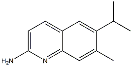 2-Quinolinamine,7-methyl-6-(1-methylethyl)-(9CI) Struktur