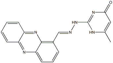 1-phenazinecarbaldehyde (4-hydroxy-6-methyl-2-pyrimidinyl)hydrazone Struktur