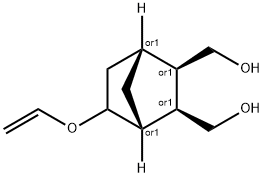 Bicyclo[2.2.1]heptane-2,3-dimethanol, 5-(ethenyloxy)-, (1R,2R,3R,4R)-rel- (9CI) Struktur