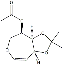 D-ribo-Hex-1-enitol, 1,6-anhydro-2-deoxy-3,4-O-(1-methylethylidene)-, acetate (9CI) Struktur