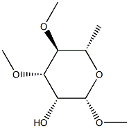 ba-L-Mannopyranoside, methyl 6-deoxy-3,4-di-O-methyl- (9CI) Struktur