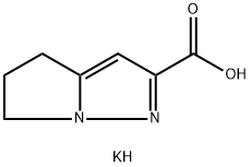 5,6-dihydro-4H-Pyrrolo[1,2-b]pyrazole-2-carboxylic acid, potassiuM salt (1:1) Struktur