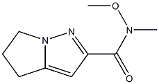 N-methoxy-N-methyl-5,6-dihydro-4H-pyrrolo[1,2-b]pyrazole-2-carboxamide Struktur