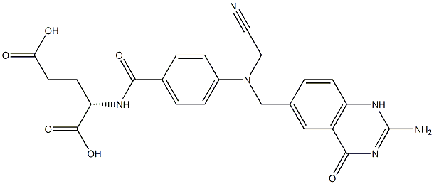 N(10)-(cyanomethyl)-5,8-dideazafolic acid Struktur