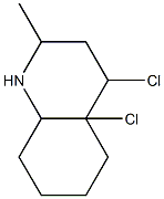 Quinaldine, 4,4a-dichlorodecahydro-, stereoisomer (8CI) Struktur