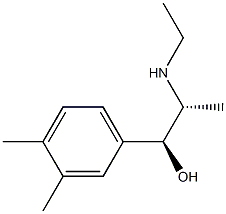 Benzyl alcohol, alpha-[1-(ethylamino)ethyl]-3,4-dimethyl-, erythro- (8CI) Struktur