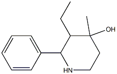 4-Piperidinol,3-ethyl-4-methyl-2-phenyl-(8CI) Struktur