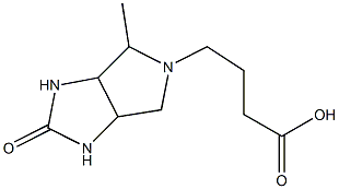 Pyrrolo[3,4-d]imidazole-5(1H)-butyric acid, hexahydro-4-methyl-2-oxo-, stereoisomer (8CI) Struktur