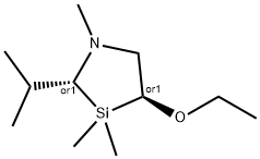 1-Aza-3-silacyclopentane,4-ethoxy-1,3,3-trimethyl-2-(1-methylethyl)-,(2R,4S)-rel-(9CI) Struktur