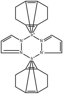 BIS(1,5-CYCLOOCTADIENE)BIS(1H-PYRAZOLATO)DIIRIDIUM Struktur