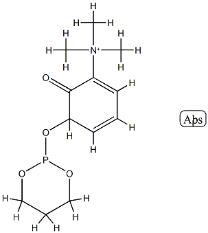 O-(3-(trimethylammonium)phenyl)-1,3,2-dioxaphosphorinane 2-oxide Struktur