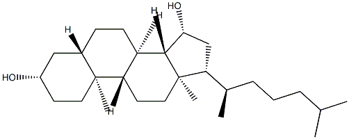 5α-cholestane-3,15-diol Struktur