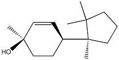 2-Cyclohexen-1-ol,1-methyl-4-[(1R)-1,2,2-trimethylcyclopentyl]-,(1S,4R)-rel-(9CI) Struktur