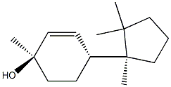 2-Cyclohexen-1-ol,1-methyl-4-[(1R)-1,2,2-trimethylcyclopentyl]-,(1S,4S)-rel-(9CI) Struktur