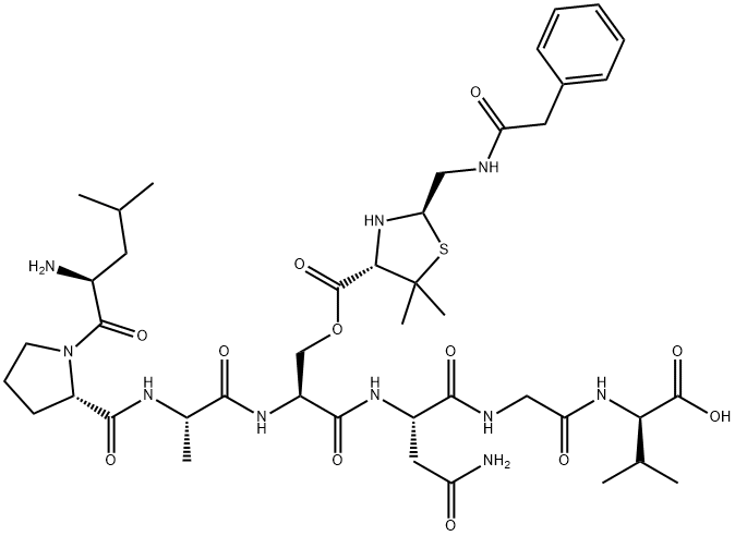 benzylpenicilloyl-heptapeptide Struktur