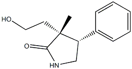 2-Pyrrolidinone,3-(2-hydroxyethyl)-3-methyl-4-phenyl-,(3R,4S)-rel-(9CI) Struktur