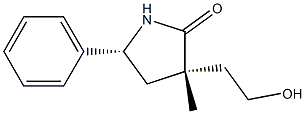 2-Pyrrolidinone,3-(2-hydroxyethyl)-3-methyl-5-phenyl-,(3R,5S)-rel-(9CI) Struktur